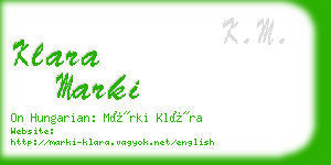 klara marki business card